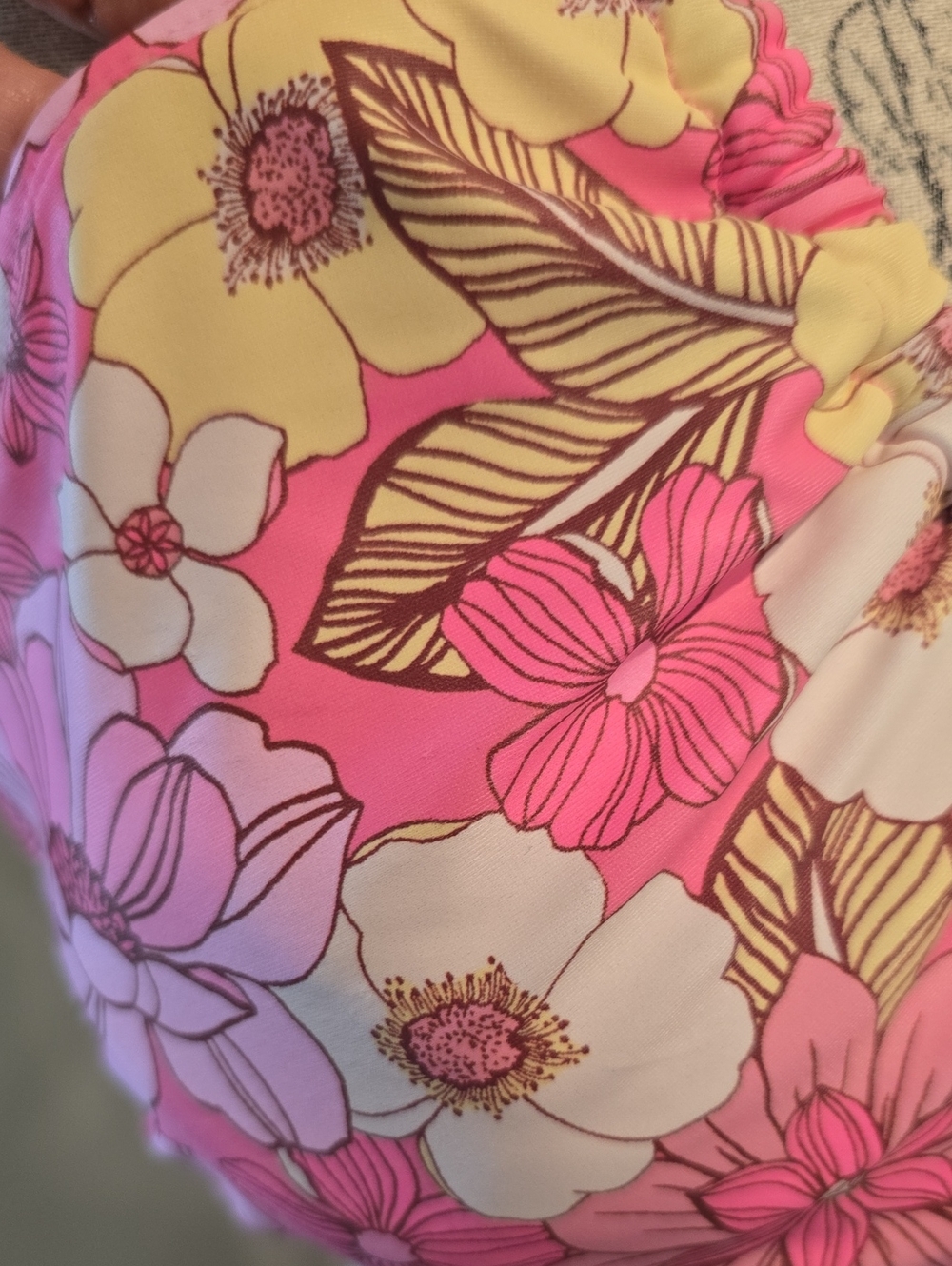 Xhilaration Pink Floral Bandeau Halter Bikini Top - Picture 4 of 6